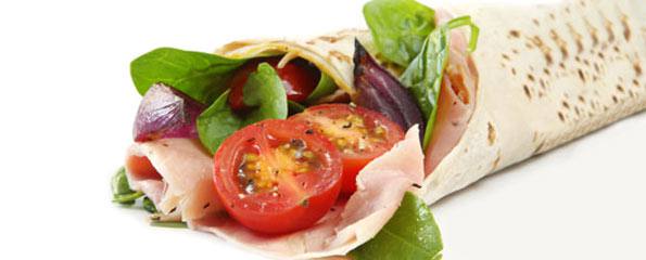 Ham and Salad Wraps